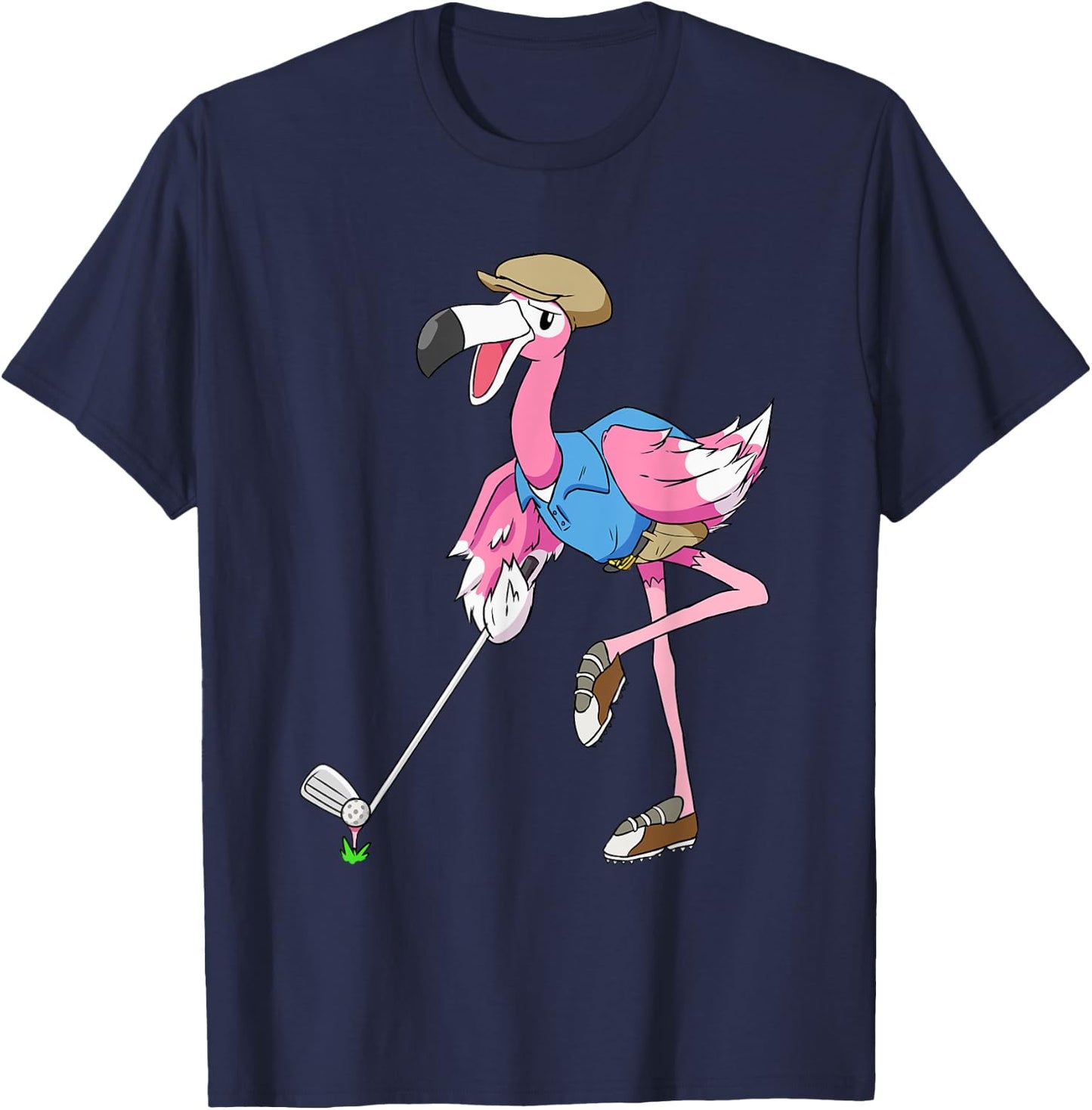 Flamingo Golf Vacation Shirt Funny Golfing Club T-Shirt - T-Shirt | Navy
