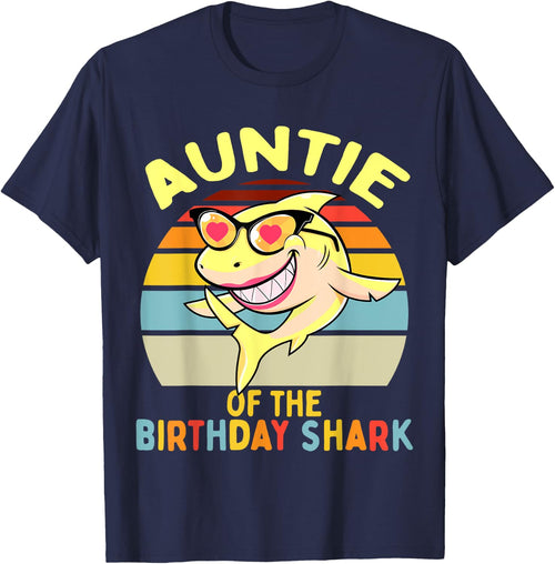 Auntie of the Shark Birthday Aunt Matching Family