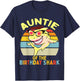 Auntie of the Shark Birthday Aunt Matching Family T-Shirt - T-Shirt | Navy