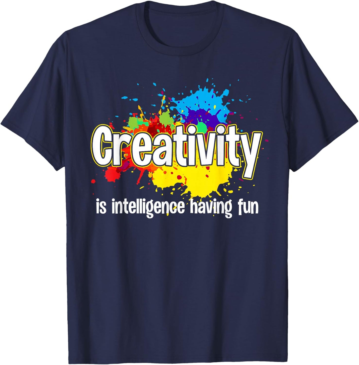 Cute Creativity Art Women Creative Drawing Teacher T-Shirt - T-Shirt | Navy