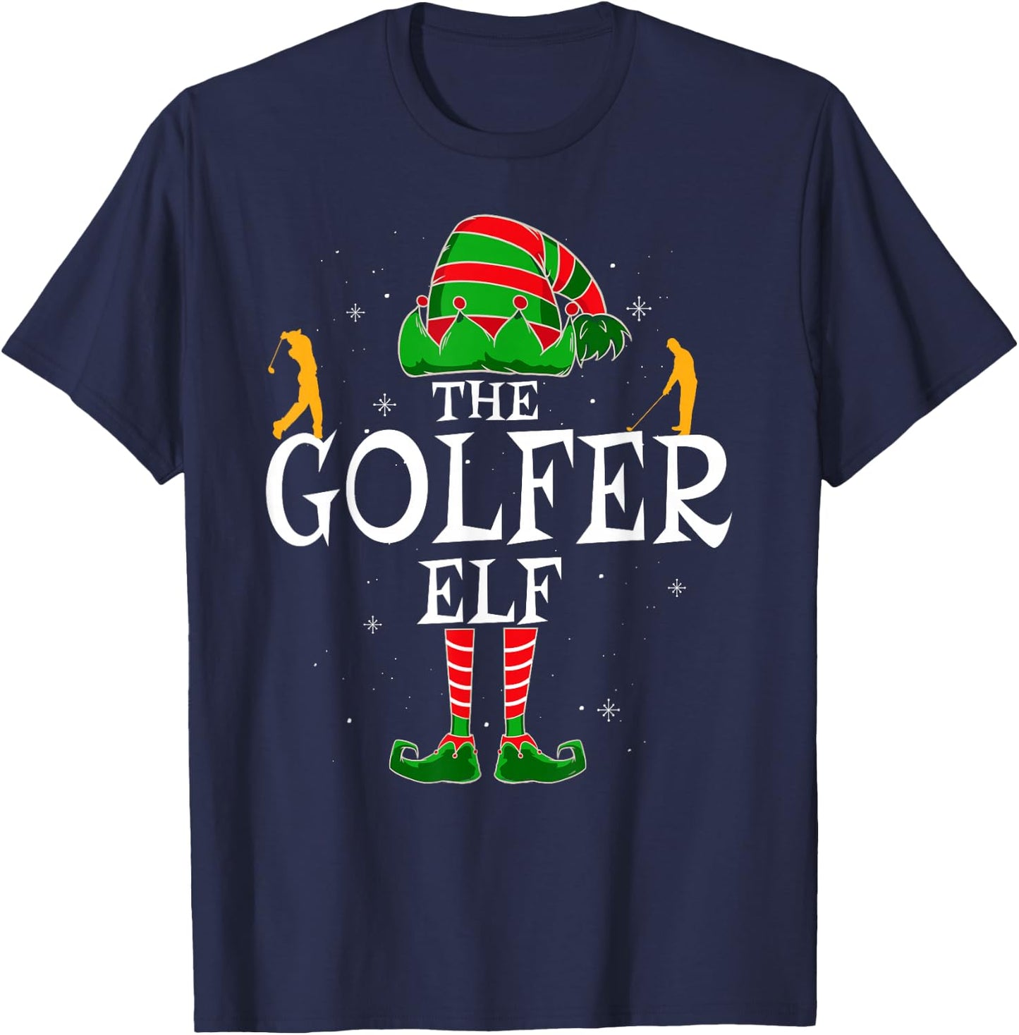 The Golfer Elf Group Matching Family Christmas Golf Funny T-Shirt - T-Shirt | Navy