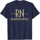 Gold RN Registered Nurse Nursing Heartbeat Graphic Design T-Shirt - T-Shirt | Navy