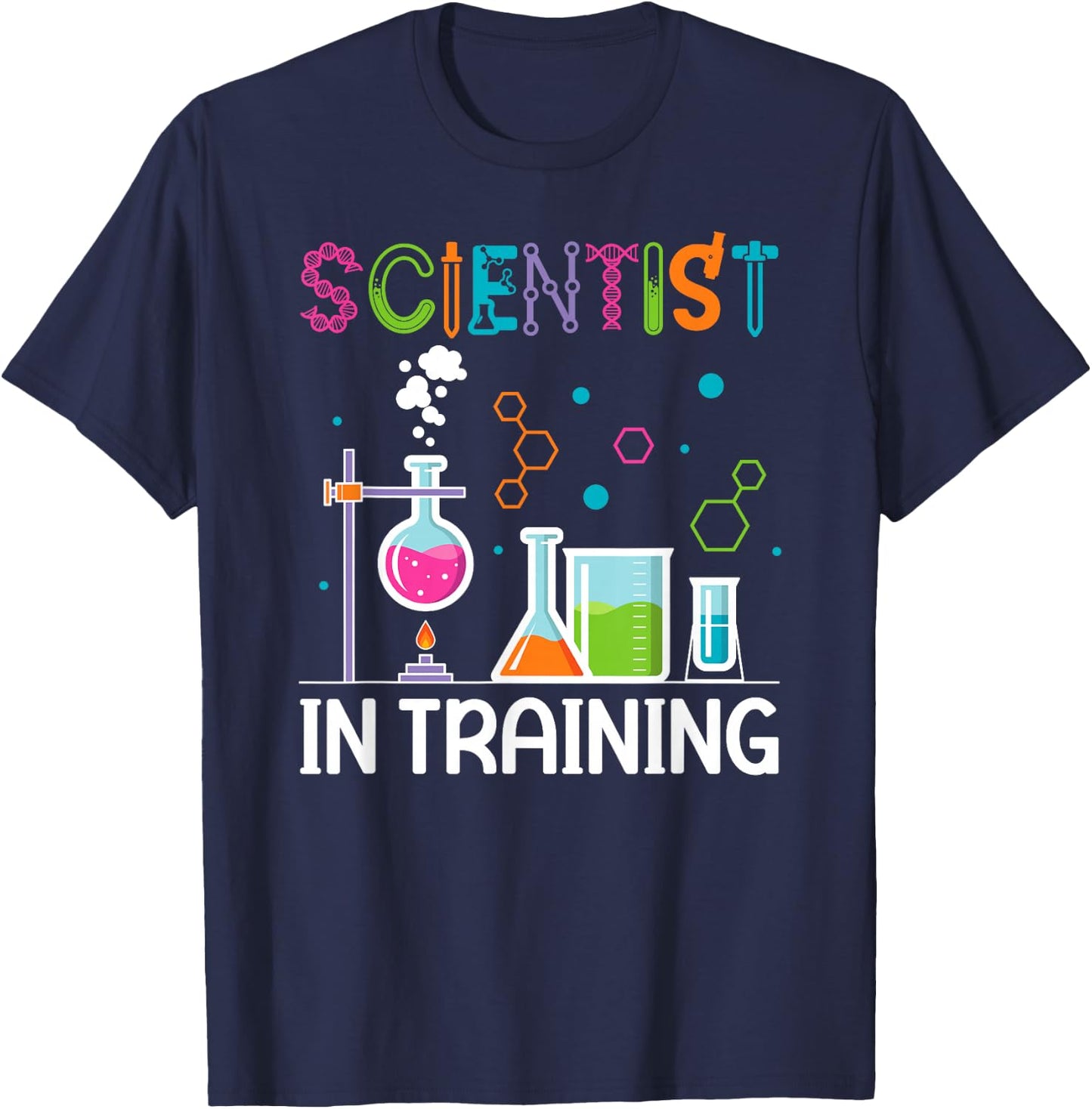 Future Scientist in Training Kids Scientist Boy Science T-Shirt - T-Shirt | Navy
