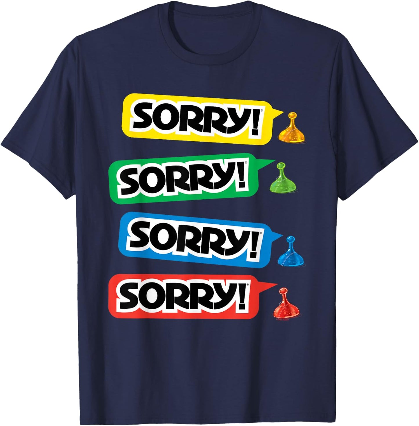 Sorry Sorry! Sorry! Sorry! T-Shirt - T-Shirt | Navy