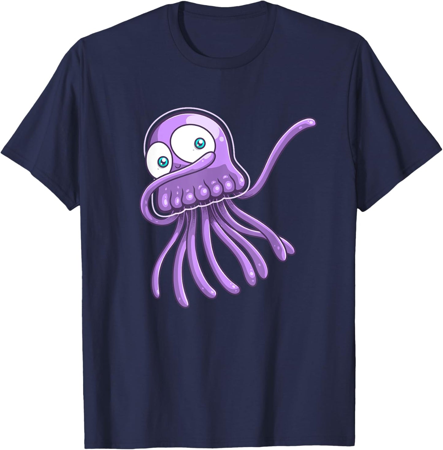 Funny Jellyfish Design For Kids Dab Dance Dabbing Jellyfish T-Shirt - T-Shirt | Navy