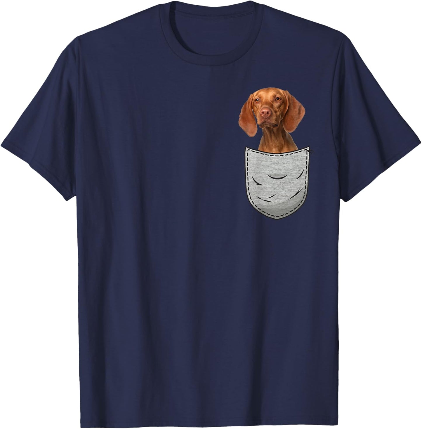 Magyar Vizsla Short Haired Hungarian Vorehand Dog T-Shirt - T-Shirt | Navy