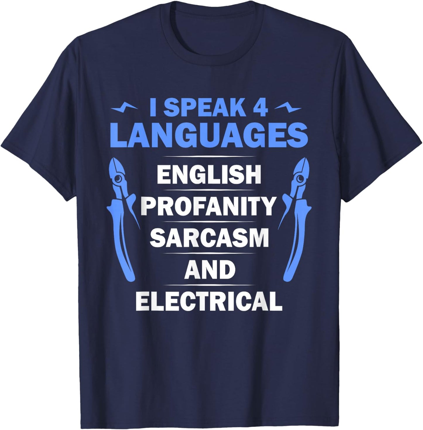 Funny Electrician Art Men Women Electrical Engineer Humor T-Shirt - T-Shirt | Navy