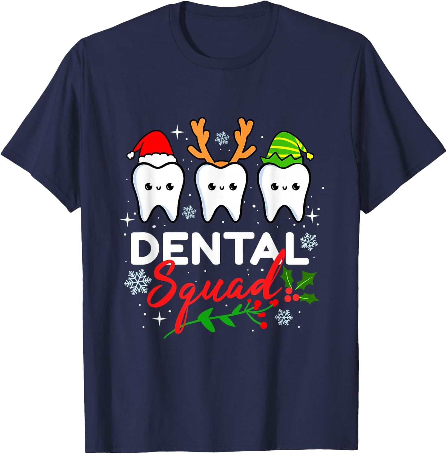 Dental Squad Dentist Christmas T-Shirt - T-Shirt | Navy