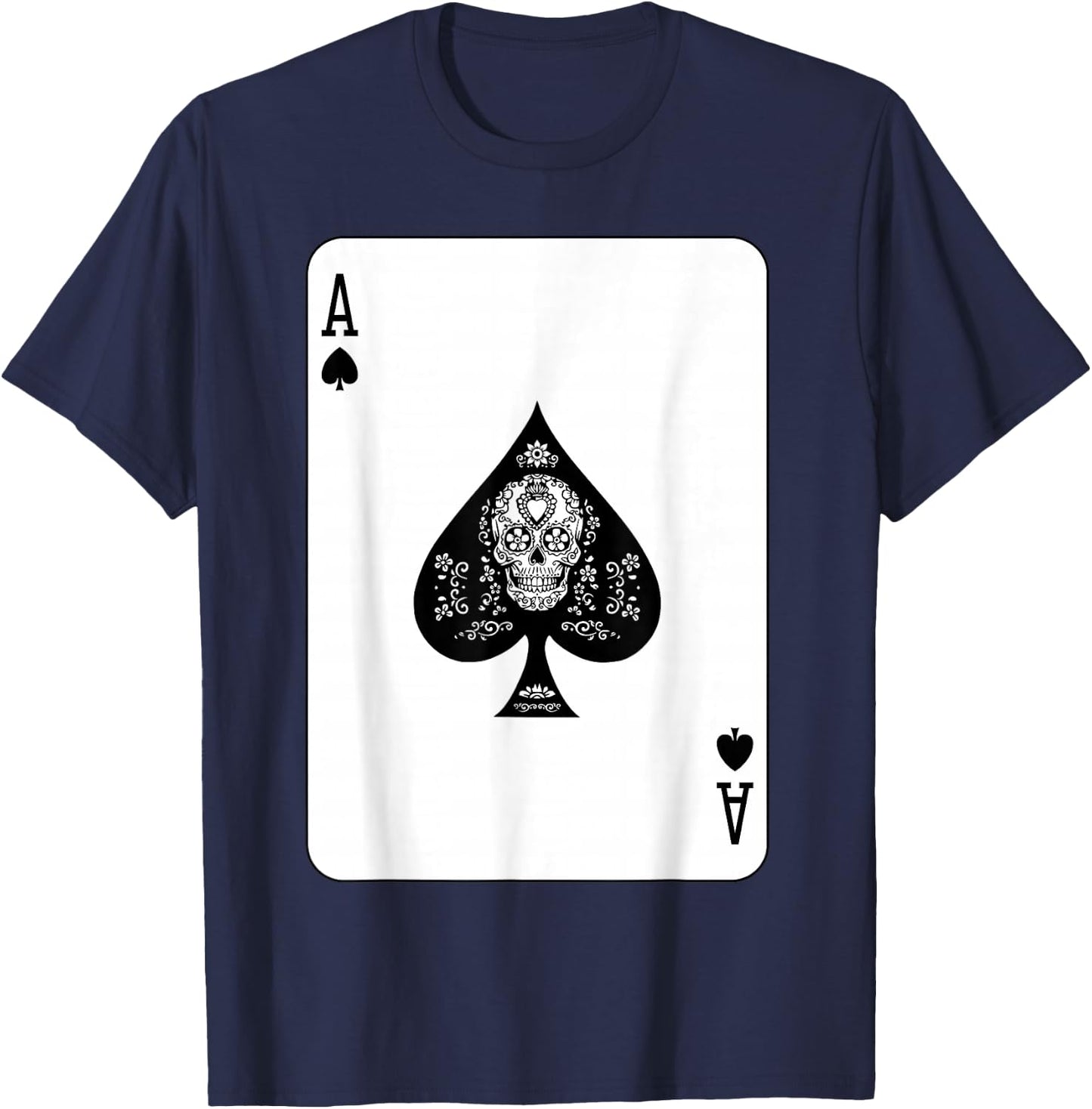 Ace of Spades at the card game T-Shirt - T-Shirt | Navy