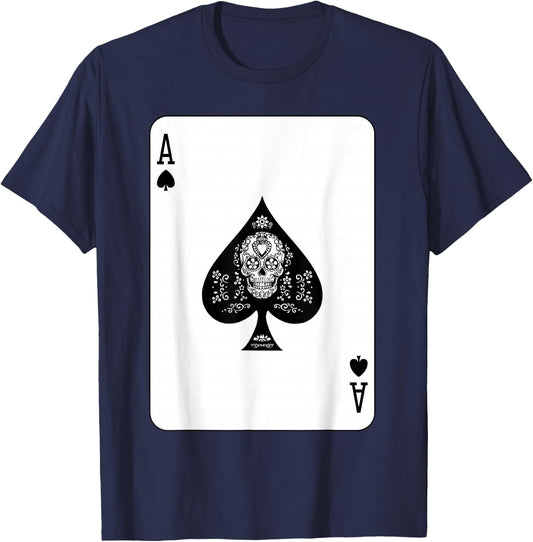 Ace of Spades at the card game T-Shirt - T-Shirt | Navy