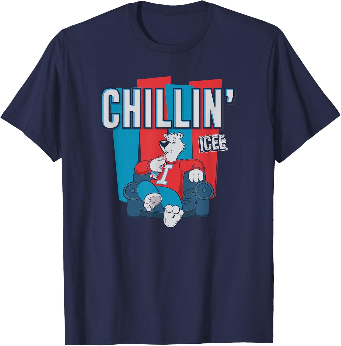 ICEE Bear Classic Sofa Chillin' Logo T-Shirt - T-Shirt | Navy
