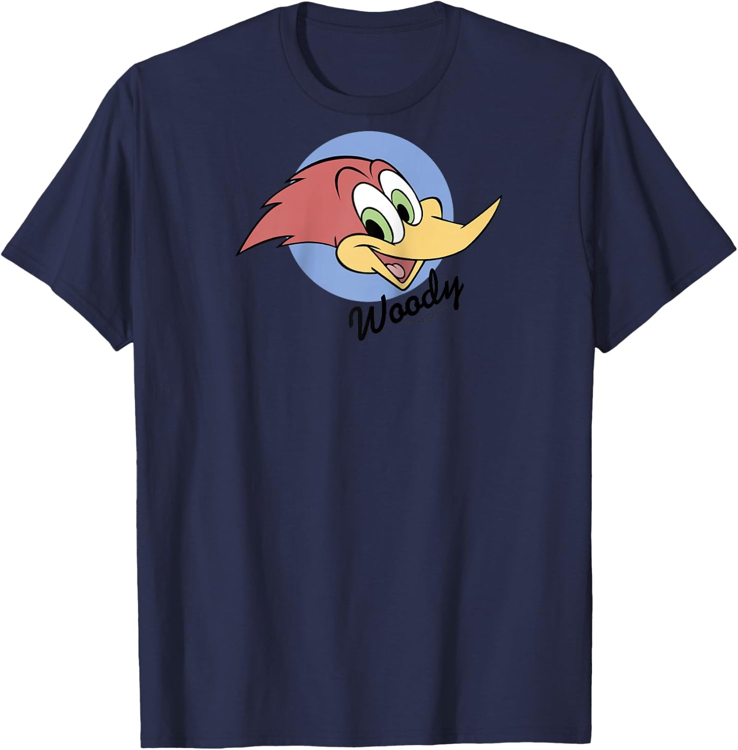 Woody Woodpecker Face Circle Logo Raglan Baseball T-Shirt - T-Shirt | Navy