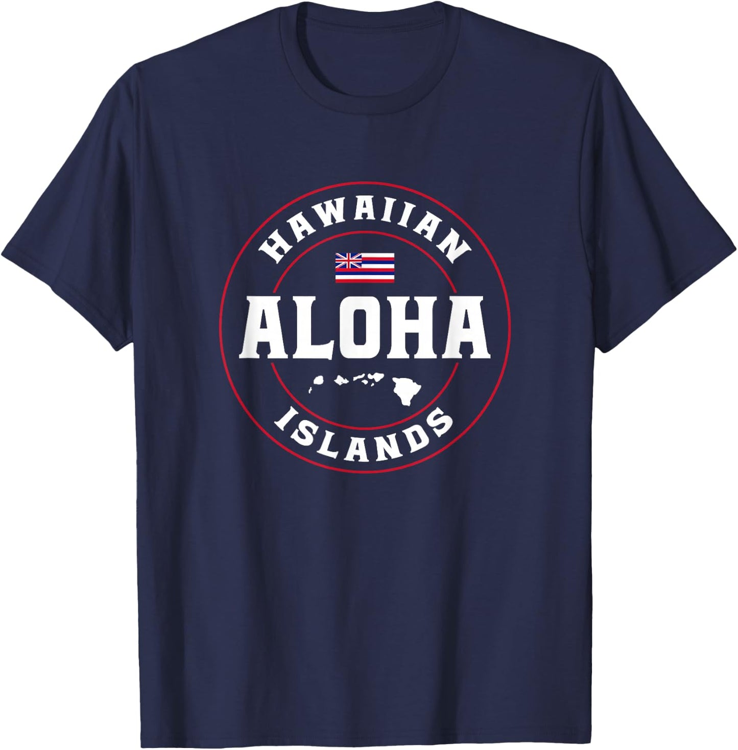 Aloha Hawaii from the island - Hawaii Flag Aloha Hawaiian T-Shirt - T-Shirt | Navy