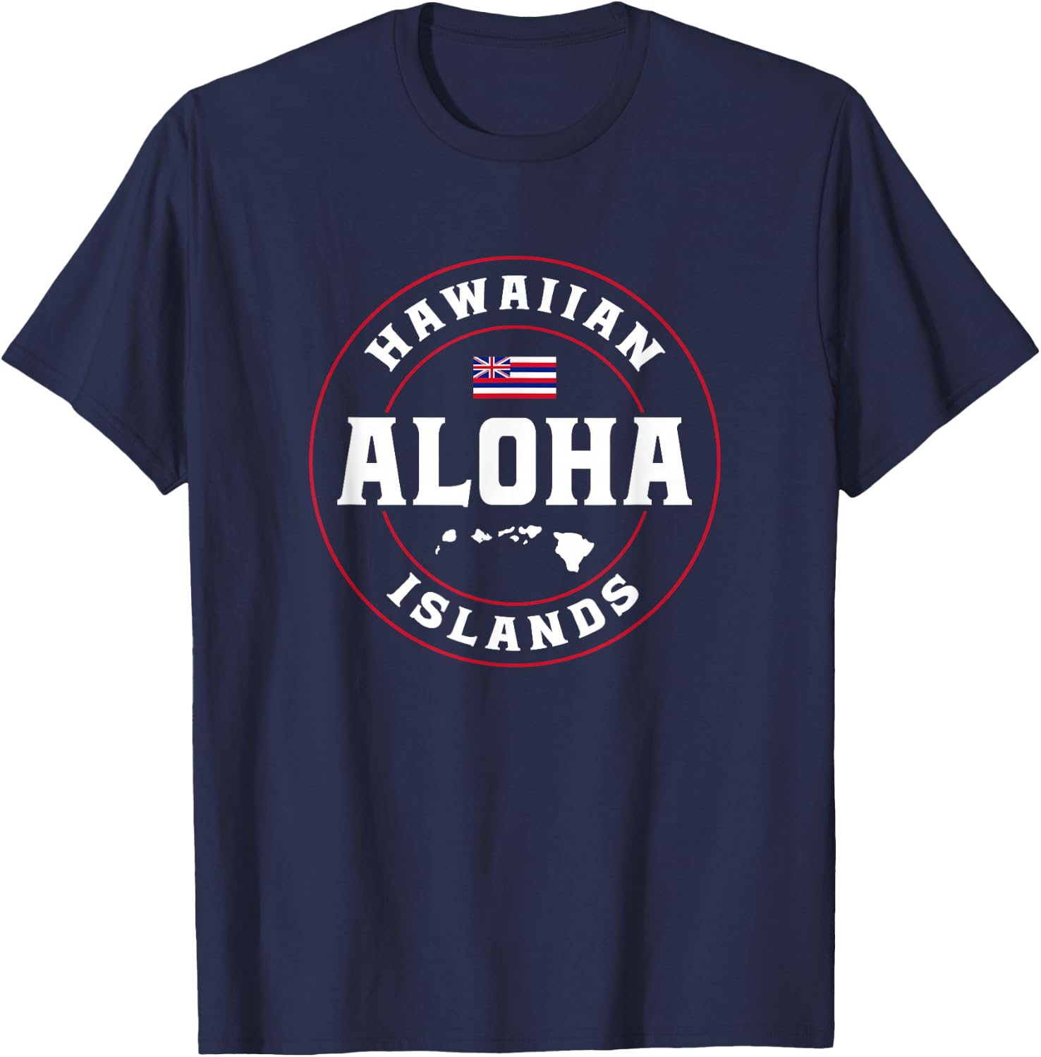 Aloha Hawaii from the island - Hawaii Flag Aloha Hawaiian T-Shirt - T-Shirt | Navy