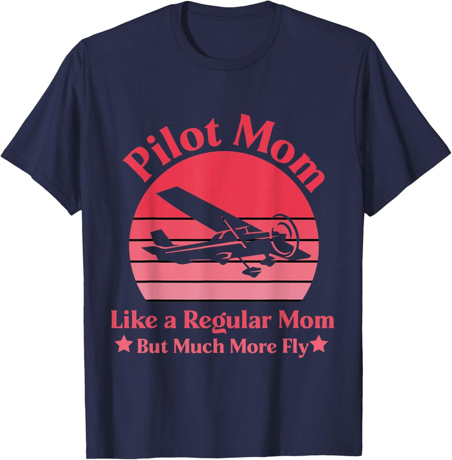 Airplane Captain Design for a Pilot Mom T-Shirt - T-Shirt | Navy