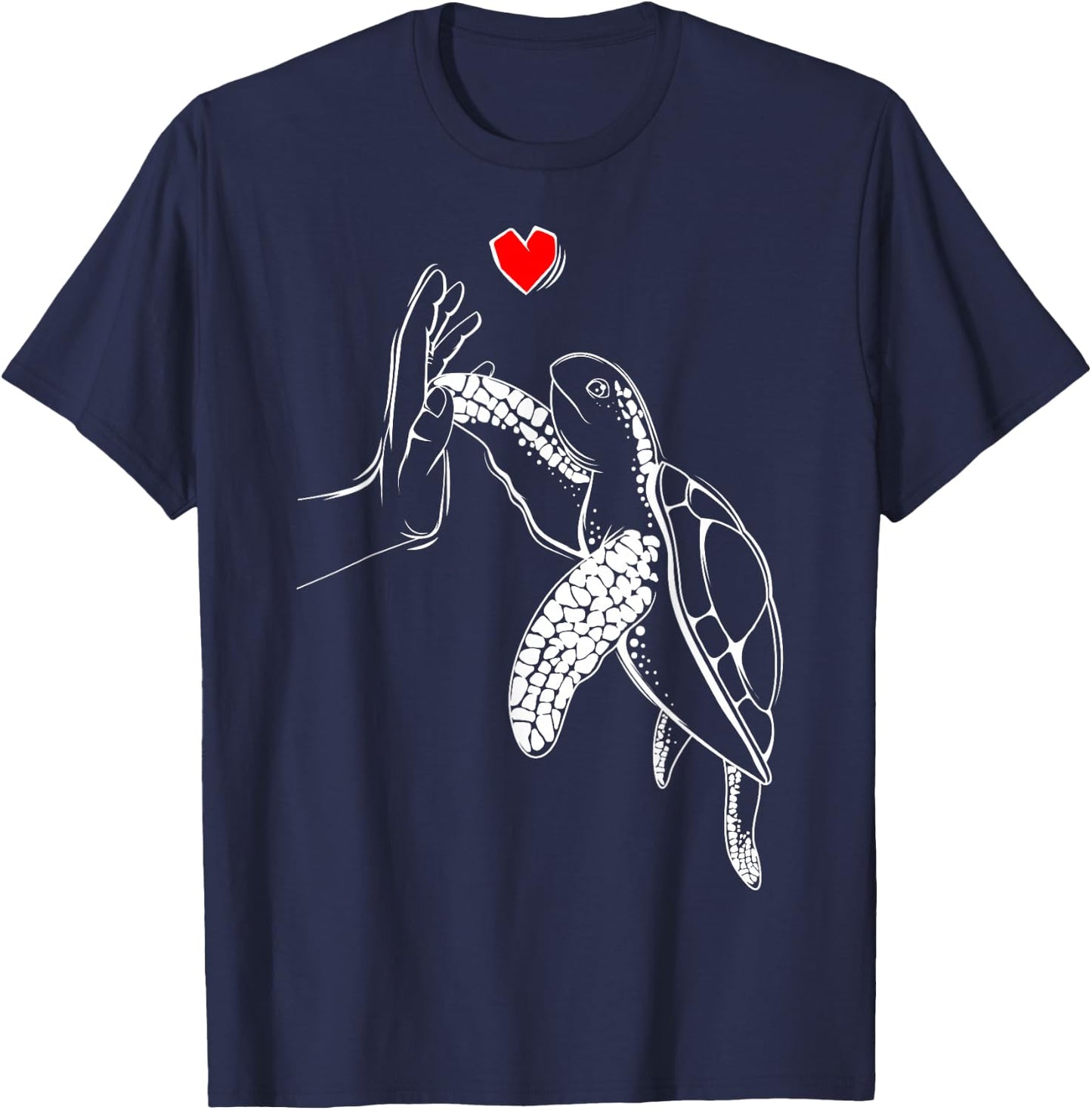 Turtles Love Children Girls Ladies Turtle T-Shirt - T-Shirt | Navy
