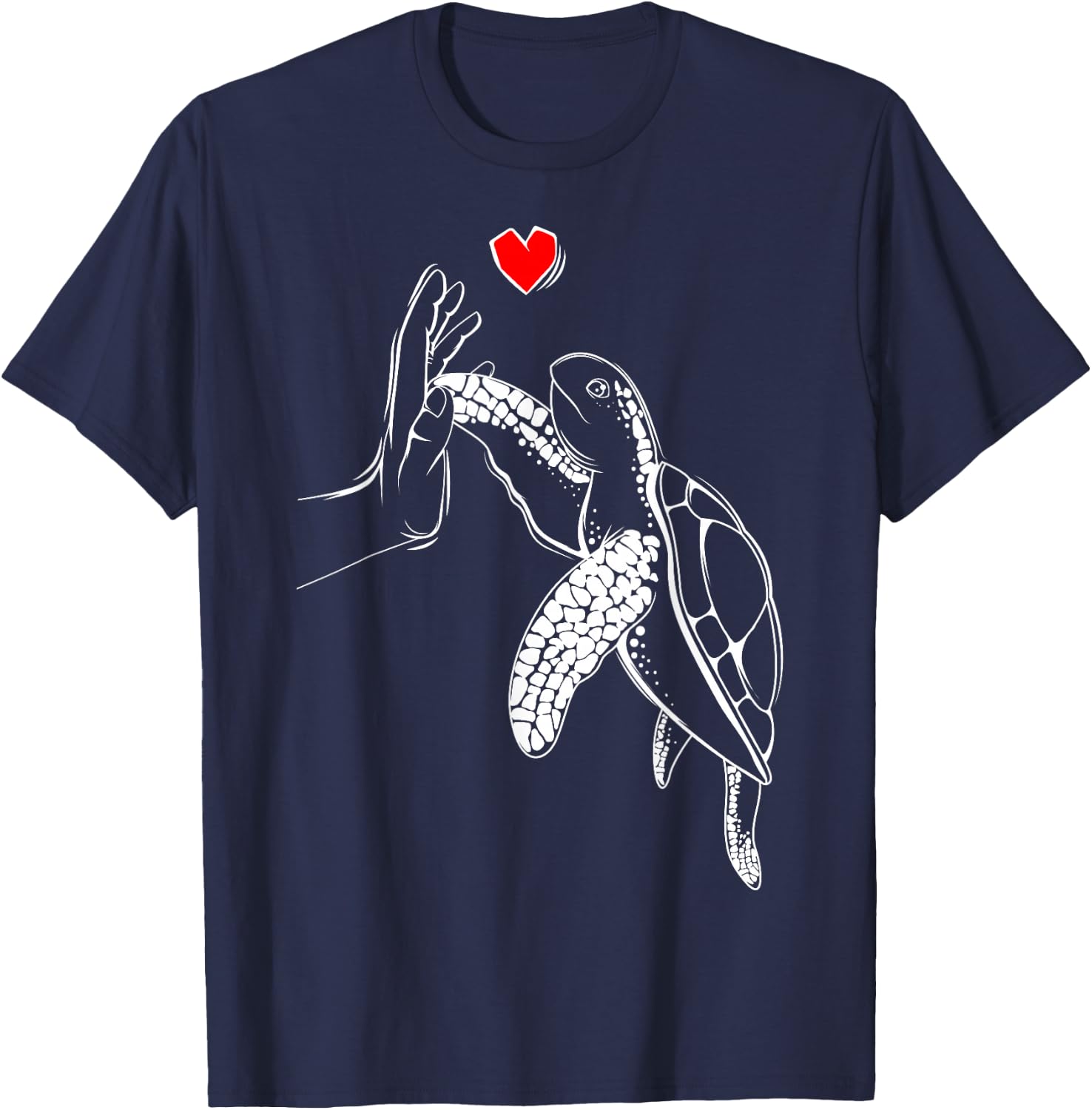 Turtles Love Children Girls Ladies Turtle T-Shirt - T-Shirt | Navy