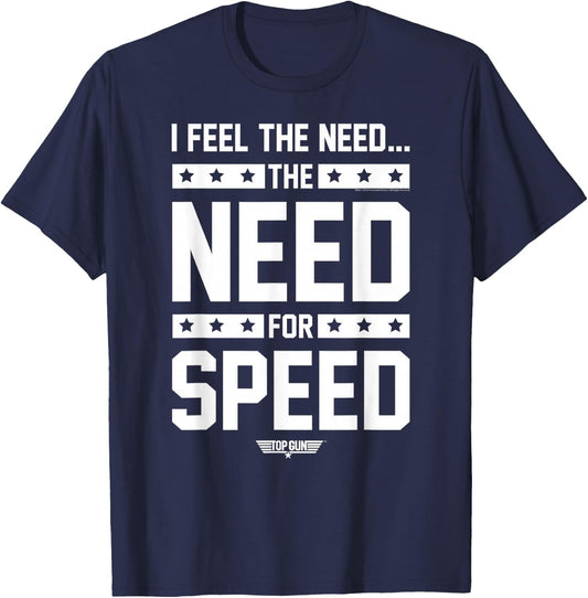 Top Gun The Need for Speed Type Retro 80's Action Movie T-Shirt - T-Shirt | Navy