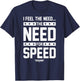 Top Gun The Need for Speed Type Retro 80's Action Movie T-Shirt - T-Shirt | Navy