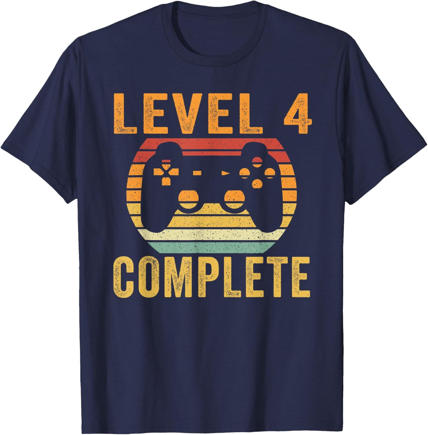Vintage Level 4th Complete 4 Year Wedding Anniversary T-Shirt - T-Shirt | Navy