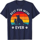Funny Best Fur MOM Ever Vintage Retro Dog and Cat Owner Love Women Kids T-Shirt - T-Shirt | Navy
