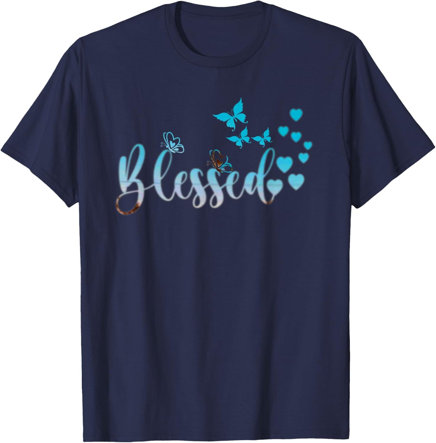 Blessed Beyond Measure Christian Faith T-Shirt - T-Shirt | Navy