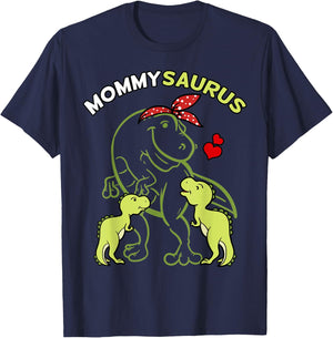 Mommysaurus Dinosaur Mom Dino Lover Mother's Day Gift T-Shirt - T-Shirt | Navy