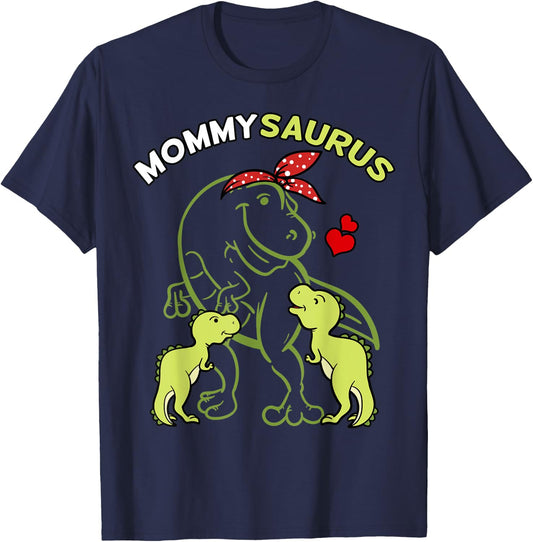 Mommysaurus Dinosaur Mom Dino Lover Mother's Day Gift T-Shirt - T-Shirt | Navy