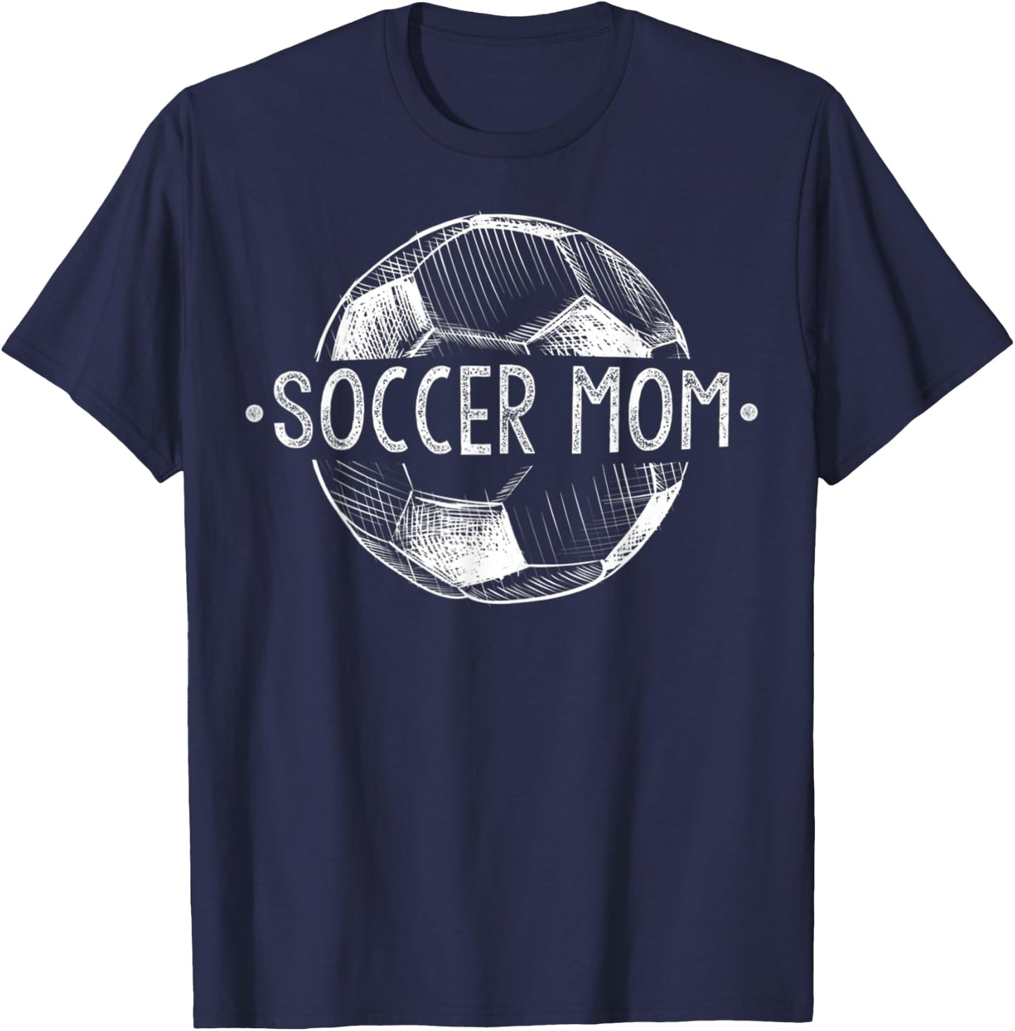 Soccer Mom Family Matching Team Player Gift Sport Lover Mama T-Shirt - T-Shirt | Navy