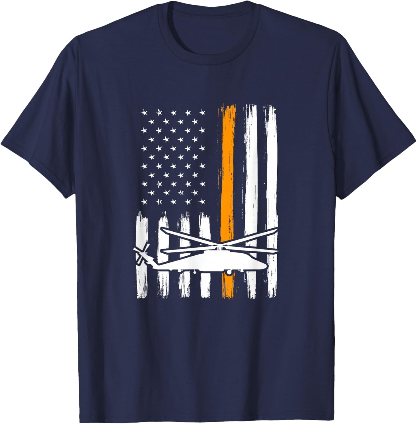 Thin Orange Line Search And Rescue - Retired Coast Guard T-Shirt - T-Shirt | Navy