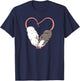 Funny Cute Small Rodent Pet Happy Heart Love Rat Lovers T-Shirt - T-Shirt | Navy