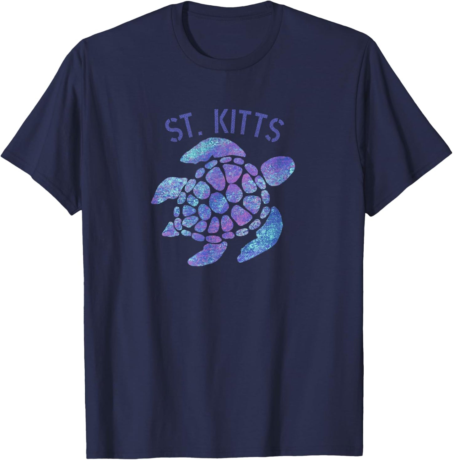 St. Kitts Beach Design / Souvenir Illustration Women Kids T-Shirt - T-Shirt | Navy
