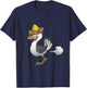 Funny Mexican Seagull Farting Sombrero Seagull Lover Gull T-Shirt - T-Shirt | Navy