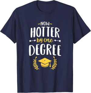 Now Hotter By One Degree Shirt Class OF 2026 MBA Graduation T-Shirt - T-Shirt | Navy
