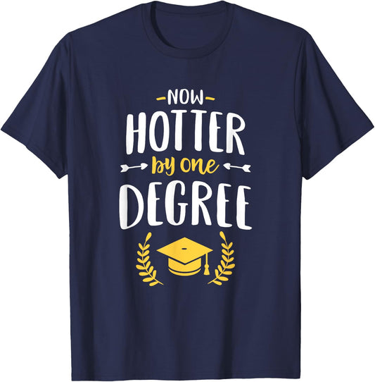 Now Hotter By One Degree Shirt Class OF 2026 MBA Graduation T-Shirt - T-Shirt | Navy