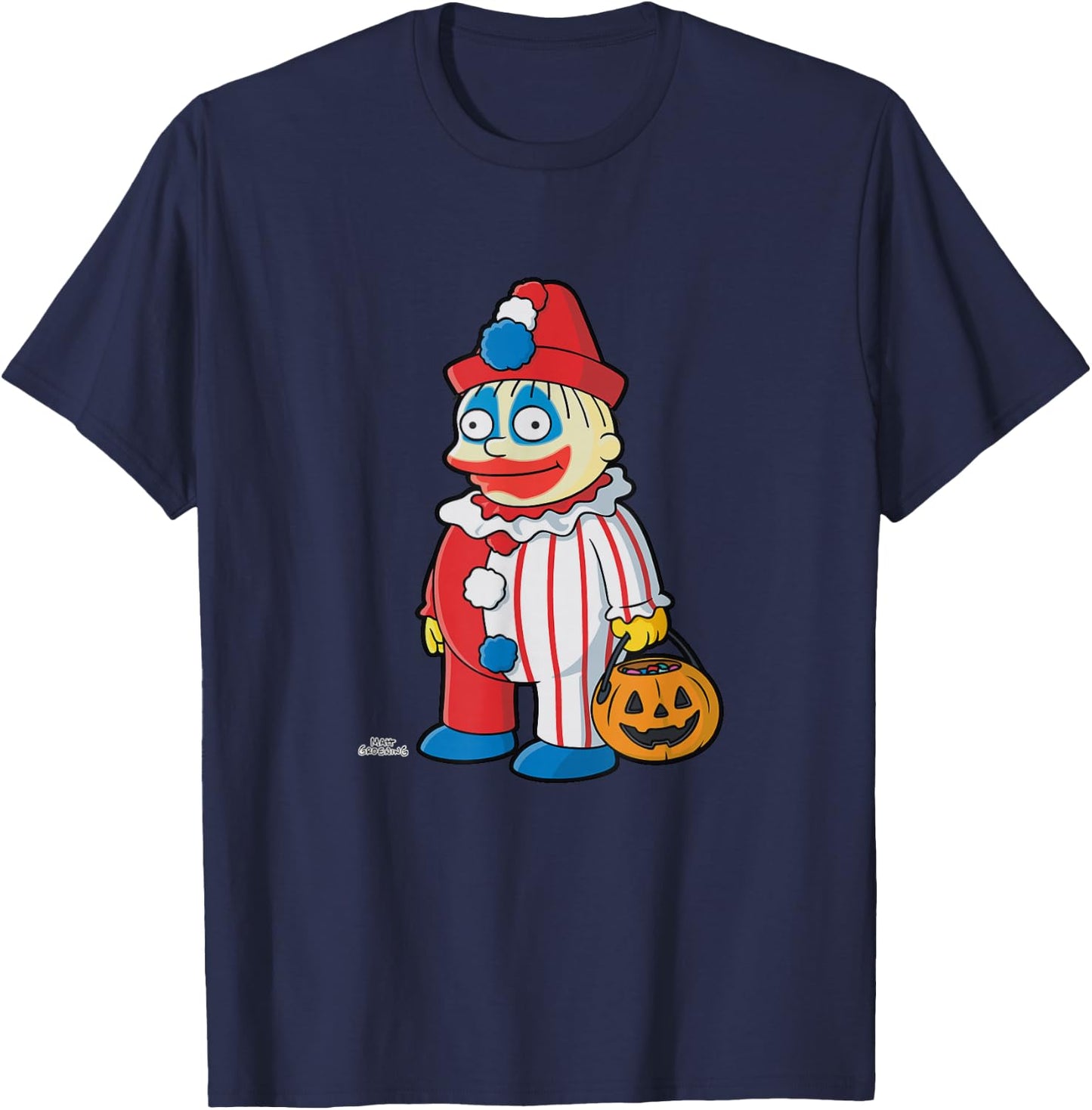 The Simpsons Ralph Clown Treehouse of Horror Halloween T-Shirt - T-Shirt | Navy