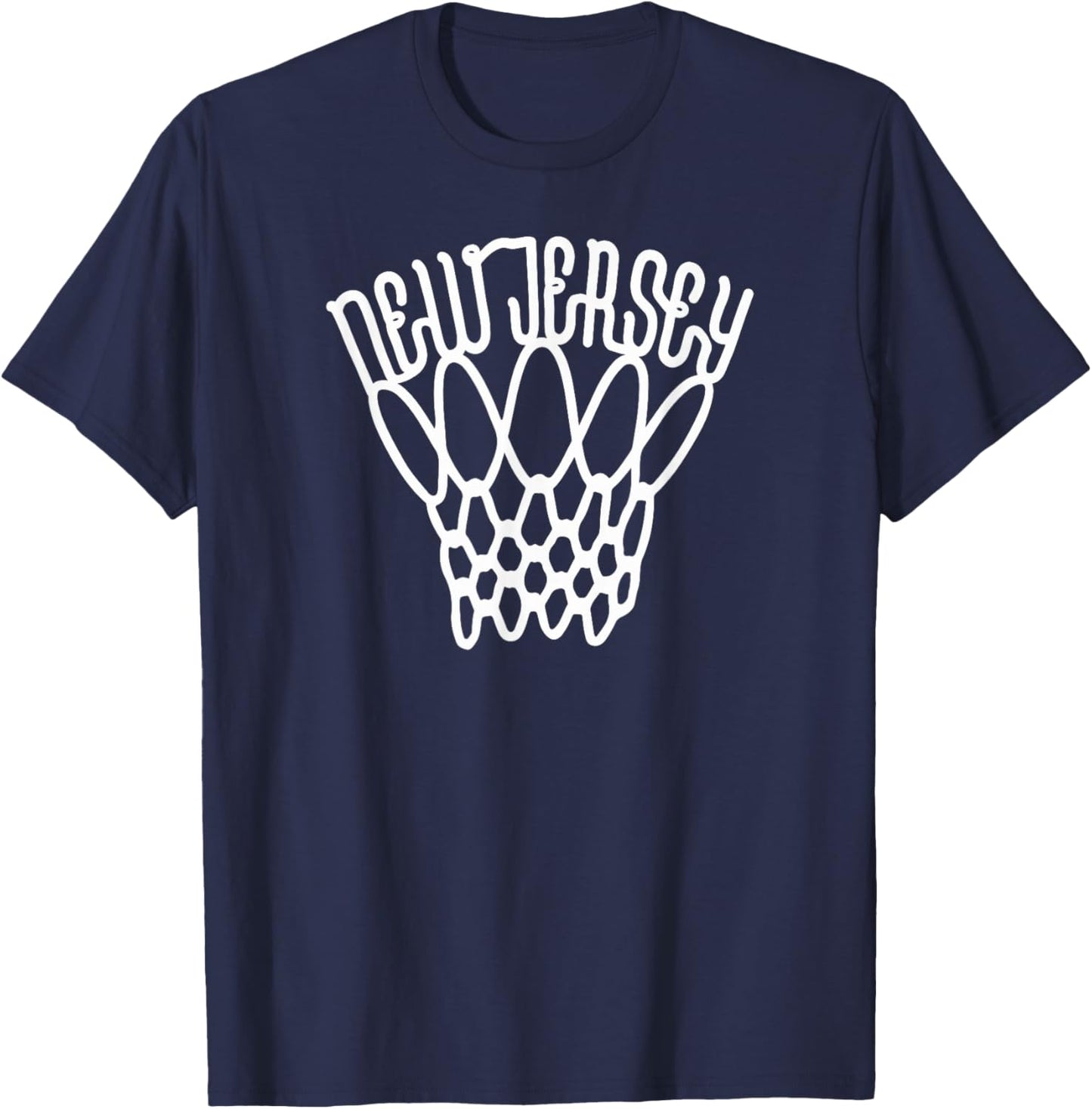 New Jersey Basketball Net Vintage T-Shirt - T-Shirt | Navy