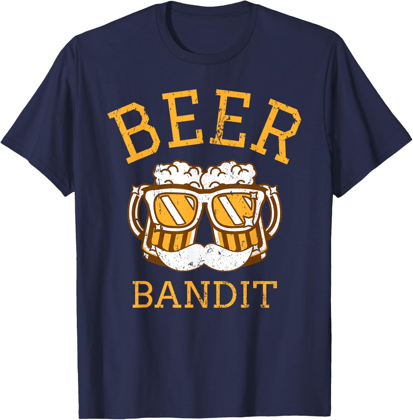 The Beer Bandit - Funny Beer Drinking T-Shirt - T-Shirt | Navy