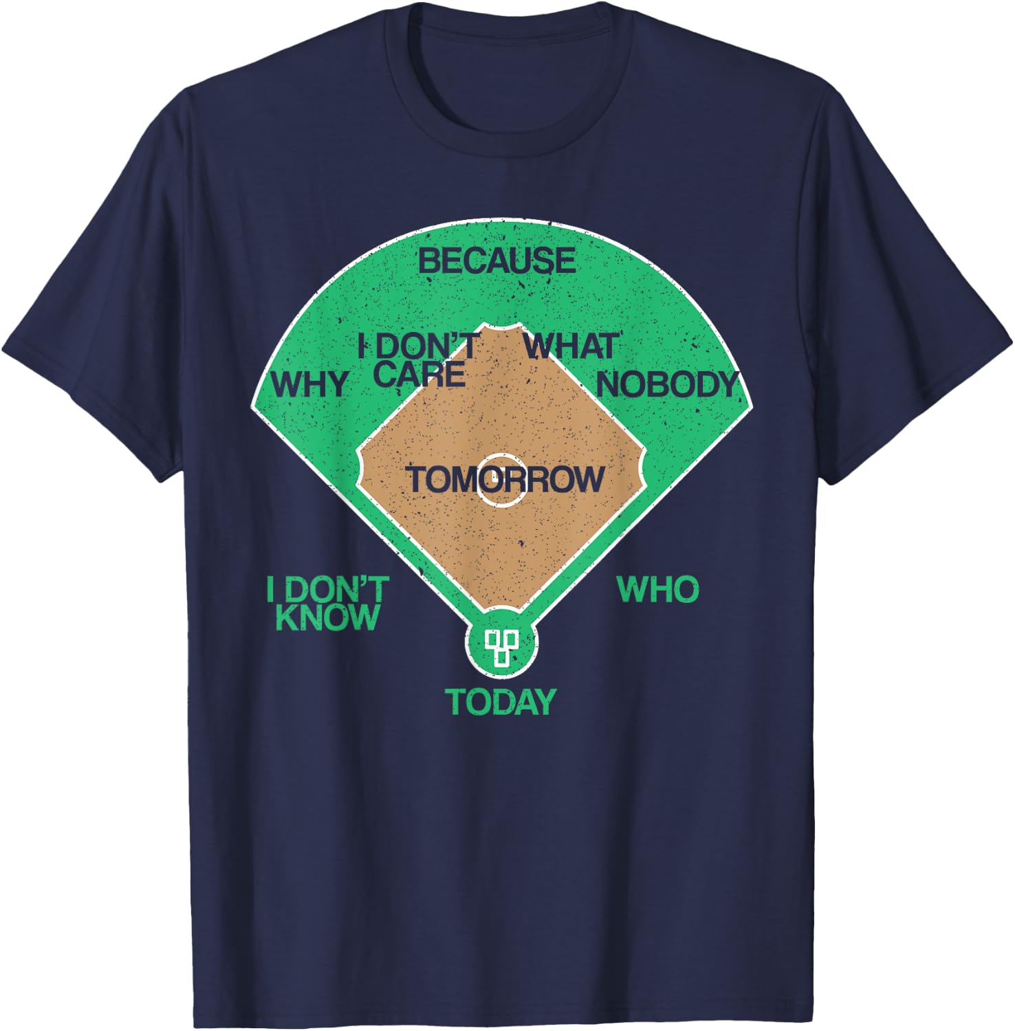 Whos On First Baseball for a Who's on First Baseball Fan T-Shirt - T-Shirt | Navy