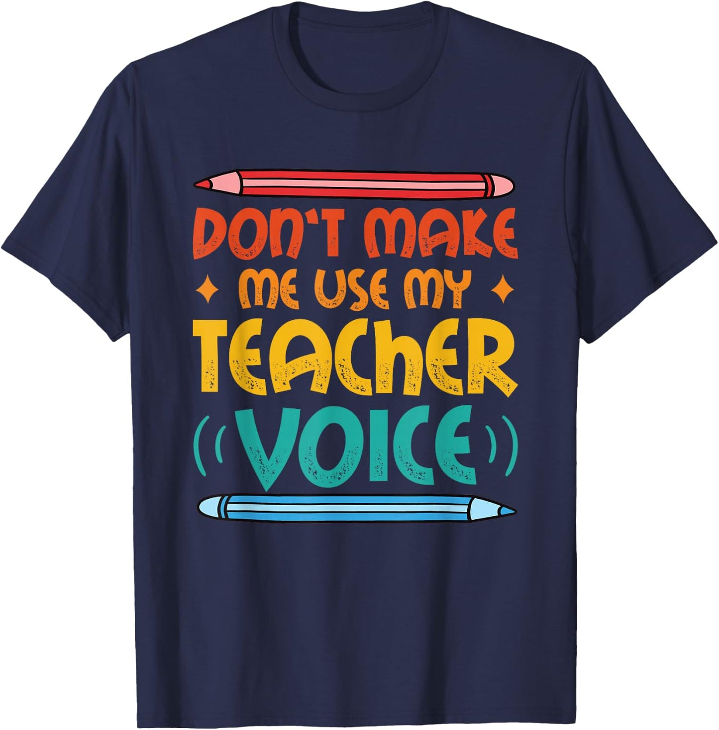 Teacher Voice Teacherlife Primary School Teacher T-Shirt - T-Shirt | Navy