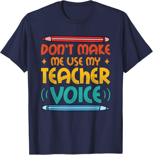 Teacher Voice Teacherlife Primary School Teacher T-Shirt - T-Shirt | Navy