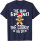 Funny Christmas Pregnancy Shirt Man Behind Cookie Dad to Be T-Shirt - T-Shirt | Navy