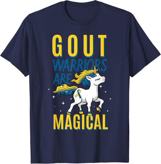 Gout Warrior Awareness Ribbon Warrior Arthritis Podagra T-Shirt - T-Shirt | Navy