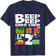 I'm 2 Beep Choo Boy Girl 2nd Birthday Train Cars Airplanes T-Shirt - T-Shirt | Navy