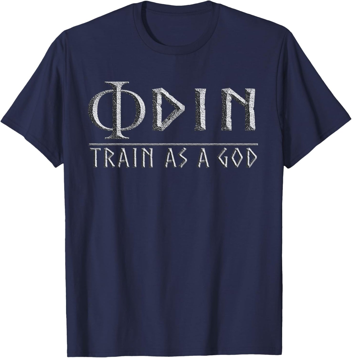 Vikings Odin Train As A God Norse Mythology Gym Training T-Shirt - T-Shirt | Navy