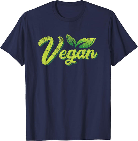 Plant Base Herbivore Go Vegan T-Shirt - T-Shirt | Navy