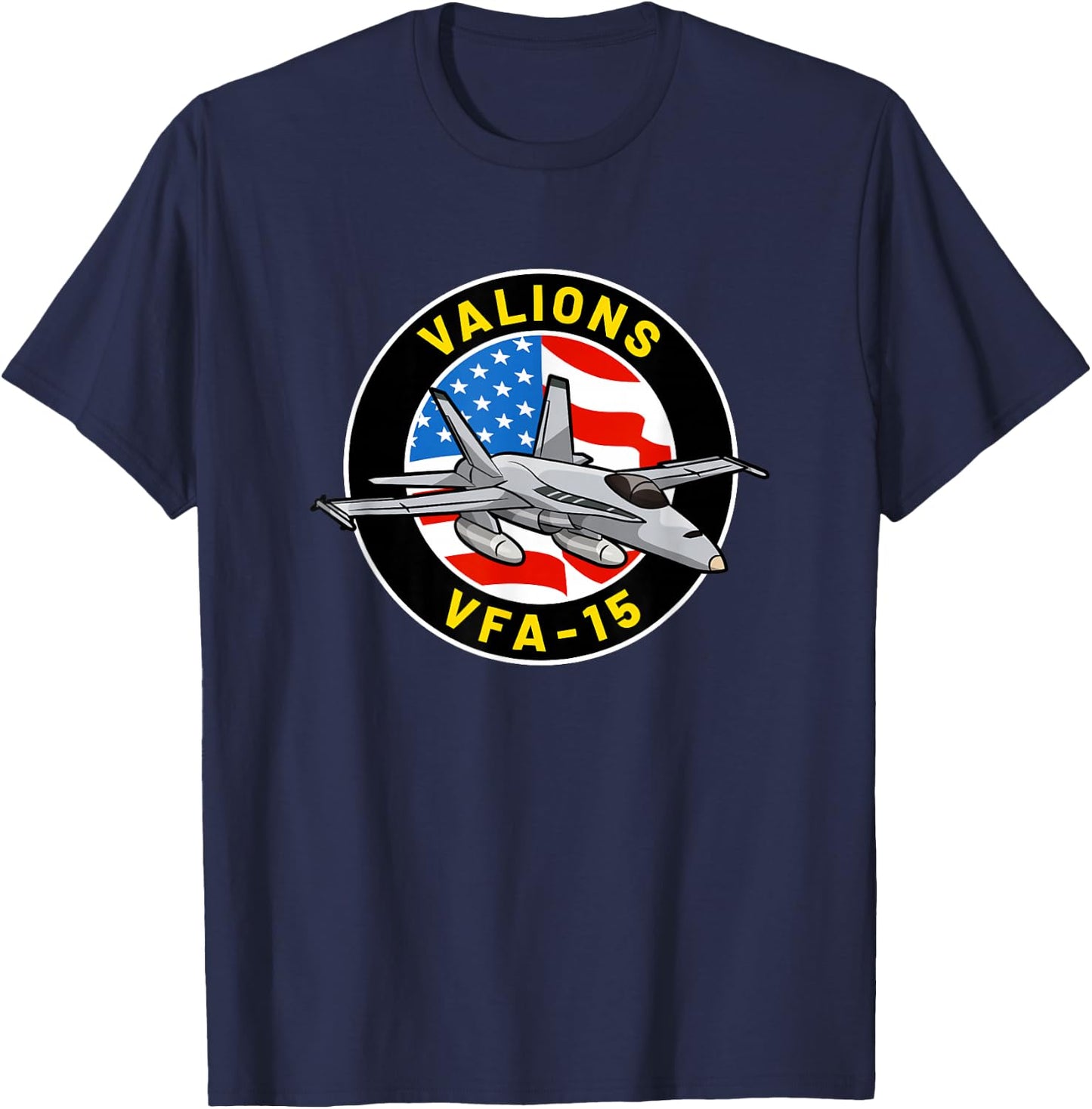 VFA-15 Squadron F-18 Super Hornet T-Shirt - T-Shirt | Navy