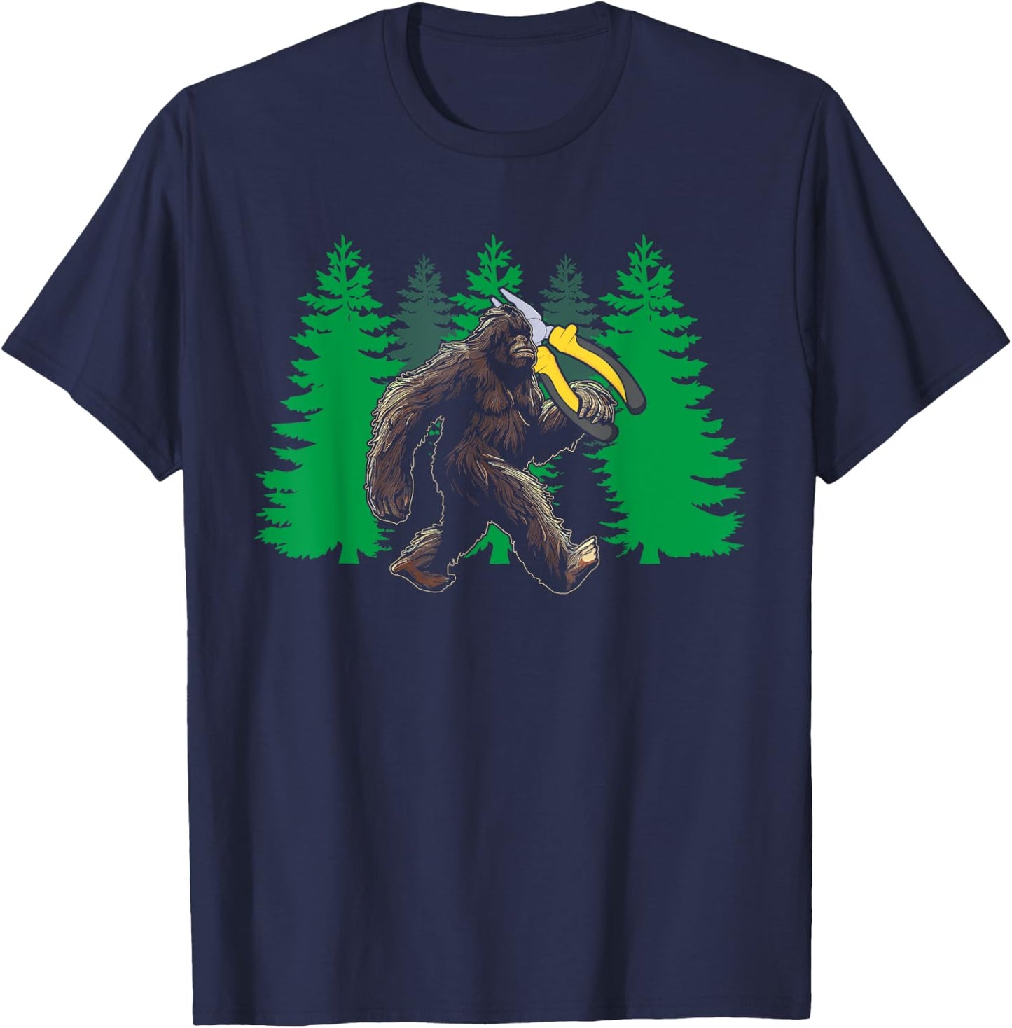 Bigfoot electrician plier sasquatch technician gifts T-Shirt - T-Shirt | Navy