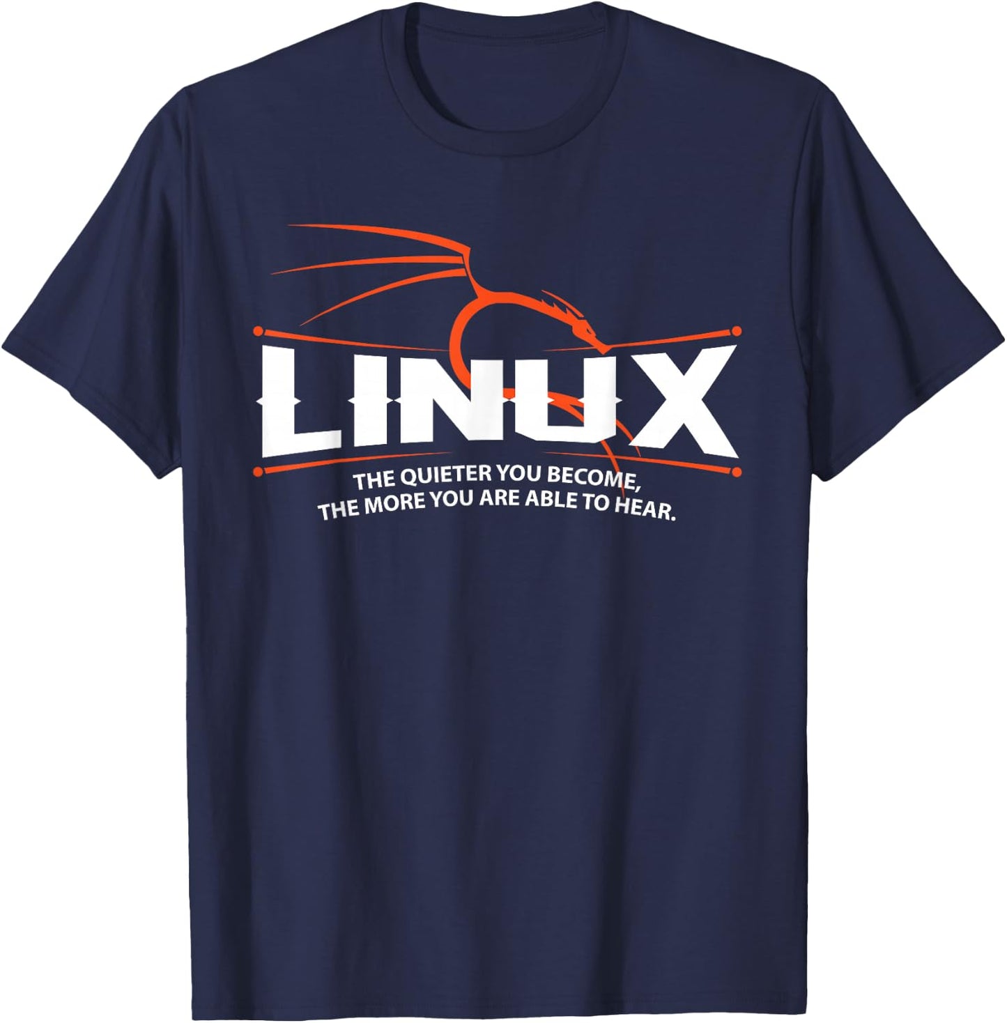 Backtrack Kali Linux Dragon and Tagline T-Shirt - T-Shirt | Navy