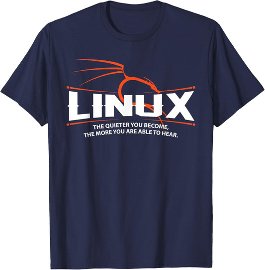 Backtrack Kali Linux Dragon and Tagline T-Shirt - T-Shirt | Navy